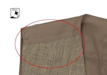 Papas Linen Cotton Glen Plaid Panel Vest Mocha Size 50L