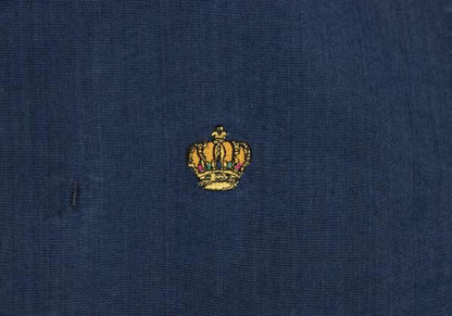 Papas Indigo Dye Crown Embroidered Vest Blue Size 48M