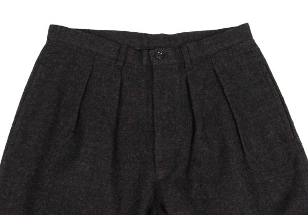 COMME des GARCONS Wool Melange Check 2-Tuck Pants Size S