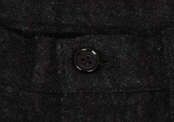 COMME des GARCONS Wool Melange Check 2-Tuck Pants Size S