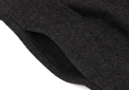 COMME des GARCONS Wool Melange Check 2-Tuck Pants Size S