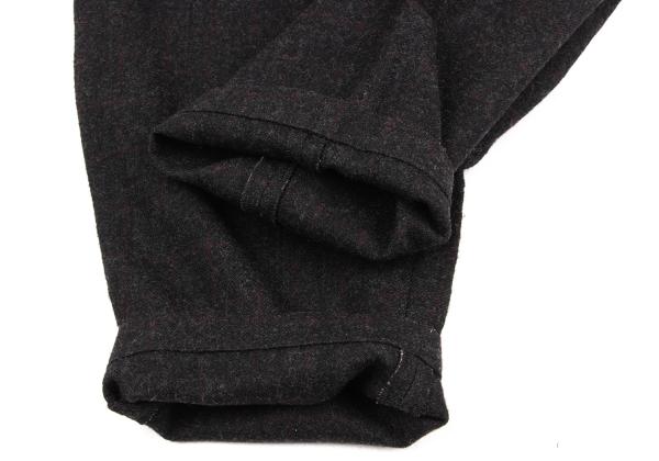 COMME des GARCONS Wool Melange Check 2-Tuck Pants Size S