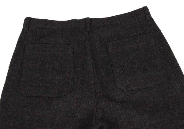 COMME des GARCONS Wool Melange Check 2-Tuck Pants Size S