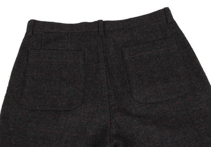 COMME des GARCONS Wool Melange Check 2-Tuck Pants Size S