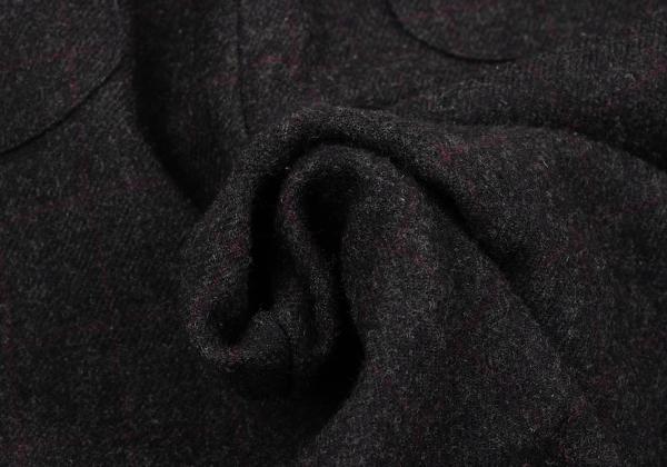 COMME des GARCONS Wool Melange Check 2-Tuck Pants Size S