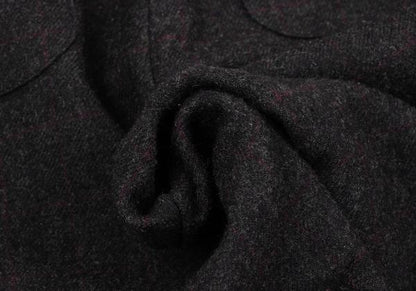 COMME des GARCONS Wool Melange Check 2-Tuck Pants Size S