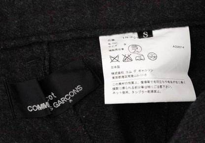 COMME des GARCONS Wool Melange Check 2-Tuck Pants Size S