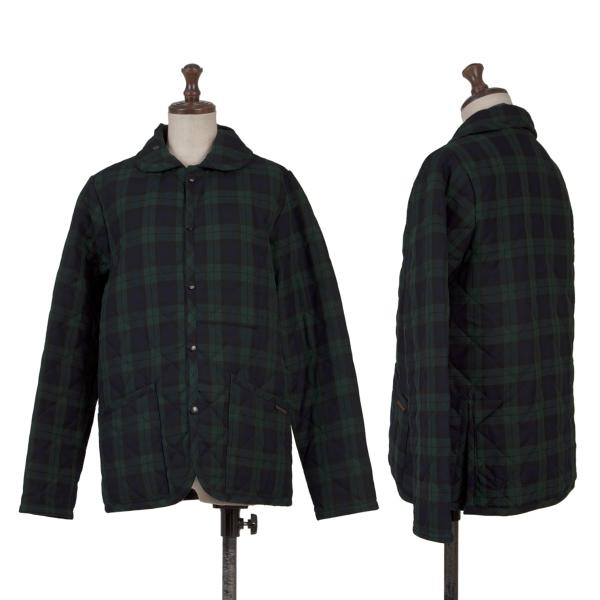LAVENHAM Tartan Check Quilted Jacket Green Size M