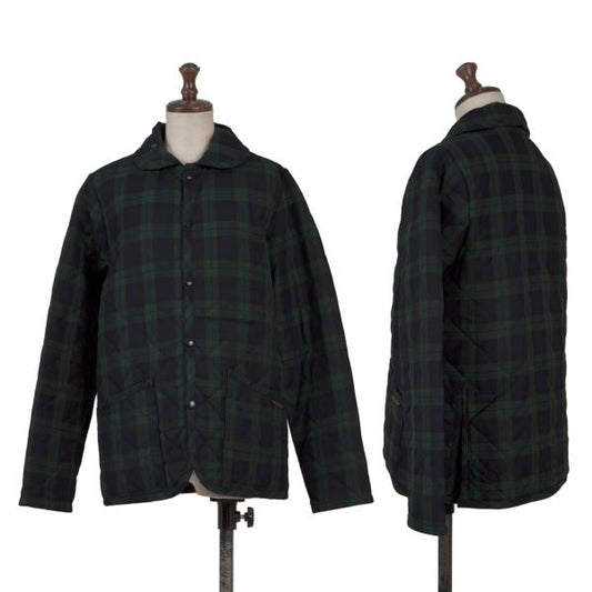 LAVENHAM Tartan Check Quilted Jacket Green Size M