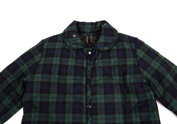 LAVENHAM Tartan Check Quilted Jacket Green Size M