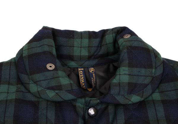 LAVENHAM Tartan Check Quilted Jacket Green Size M
