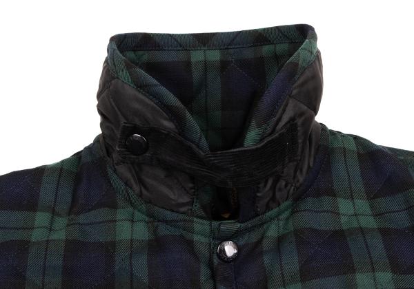 LAVENHAM Tartan Check Quilted Jacket Green Size M