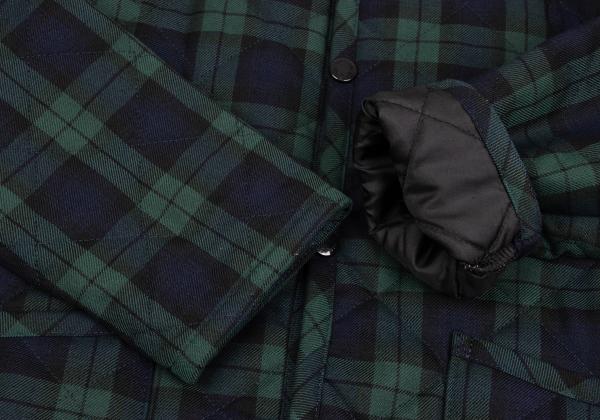 LAVENHAM Tartan Check Quilted Jacket Green Size M