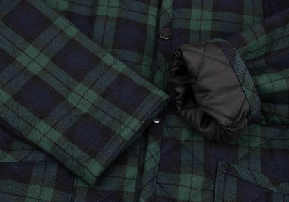 LAVENHAM Tartan Check Quilted Jacket Green Size M