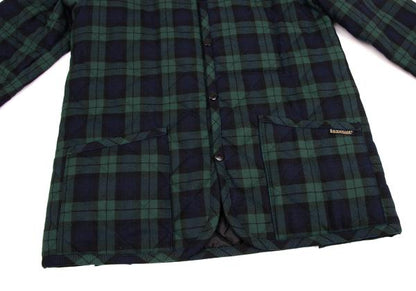 LAVENHAM Tartan Check Quilted Jacket Green Size M