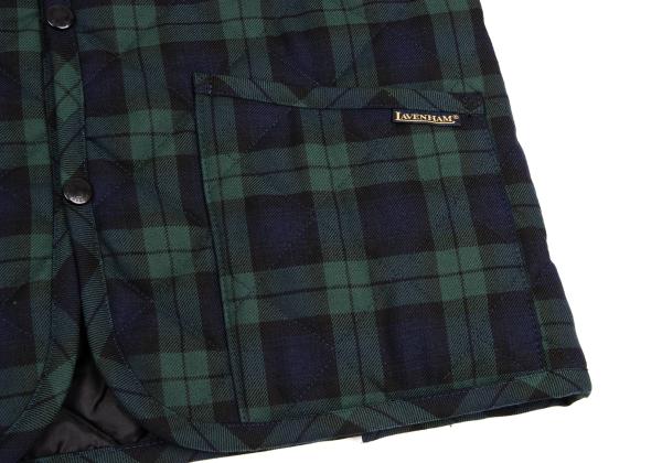 LAVENHAM Tartan Check Quilted Jacket Green Size M