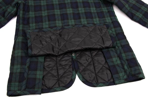 LAVENHAM Tartan Check Quilted Jacket Green Size M