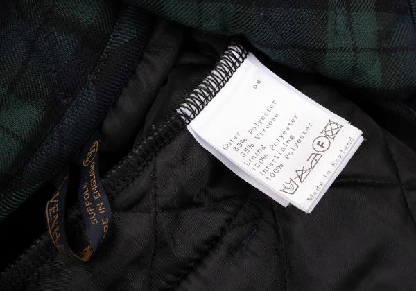 LAVENHAM Tartan Check Quilted Jacket Green Size M