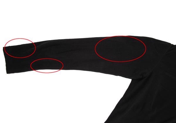 ISSEY MIYAKE Cotton Blend Stretch Half Zip Top Black Size M