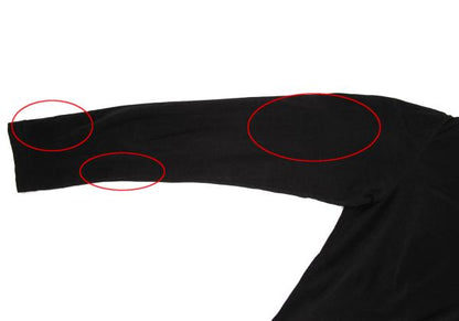 ISSEY MIYAKE Cotton Blend Stretch Half Zip Top Black Size M