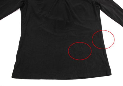ISSEY MIYAKE Cotton Blend Stretch Half Zip Top Black Size M