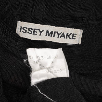 ISSEY MIYAKE Cotton Blend Stretch Half Zip Top Black Size M