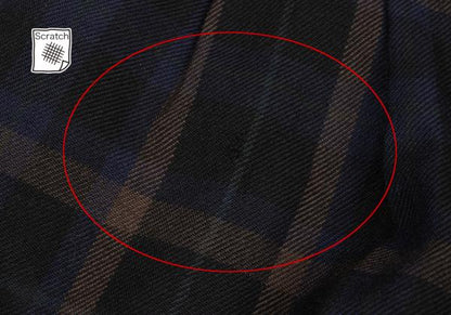 COMME des GARCONS HOMME Wool 2-Tuck Check Navy Multi Pants Size M