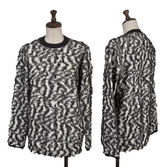 COMME des GARCONS 22AW Two-Tone Sweater Wht/Blk Size S