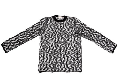 COMME des GARCONS 22AW Two-Tone Sweater Wht/Blk Size S