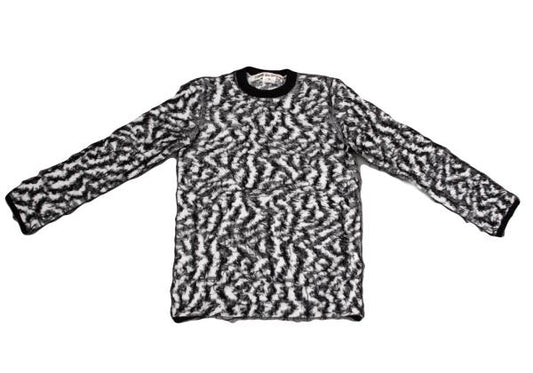 COMME des GARCONS 22AW Two-Tone Sweater Wht/Blk Size S