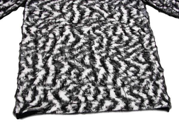 COMME des GARCONS 22AW Two-Tone Sweater Wht/Blk Size S