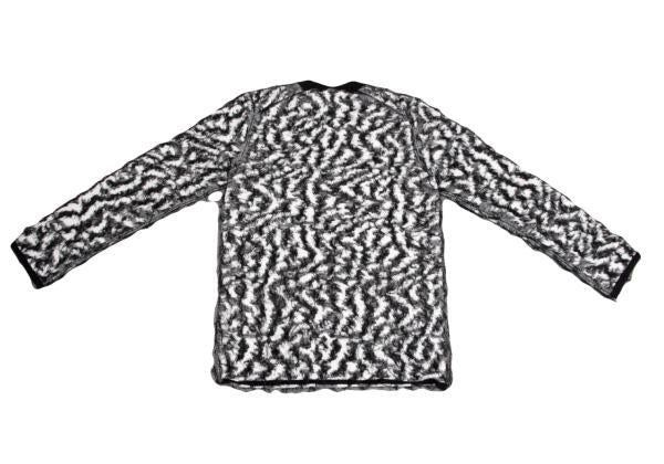 COMME des GARCONS 22AW Two-Tone Sweater Wht/Blk Size S