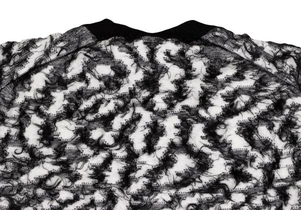 COMME des GARCONS 22AW Two-Tone Sweater Wht/Blk Size S