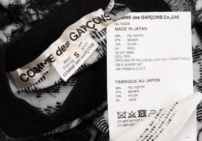 COMME des GARCONS 22AW Two-Tone Sweater Wht/Blk Size S