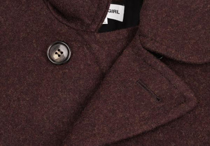 COMME des GARCONS GIRL 23AW Mixed Wool Cape Coat Wine Size S