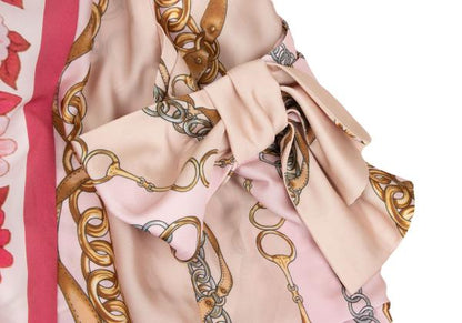 COMME des GARCONS GIRL Scarf Print Skirt Beige Multi Size S