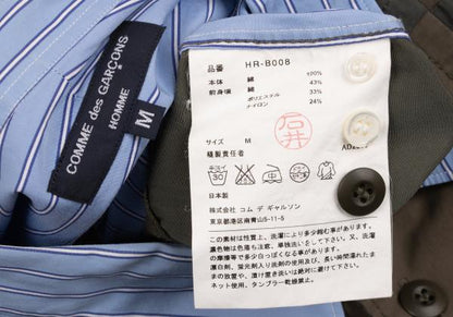 COMME des GARCONS HOMME Patchwork Stripe Shirt Green Size M