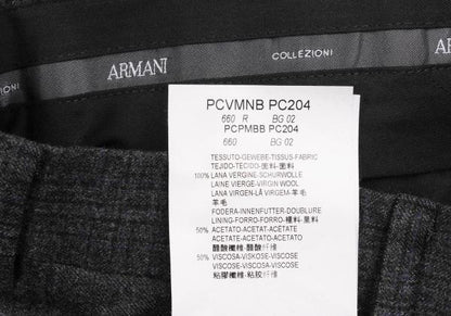 Armani Collezioni BRA MEX Glen Check Cuffed Pants Size ITA