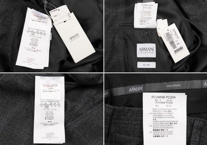 ARMANI COLLEZIONI Wool Glen Check Suit Gray