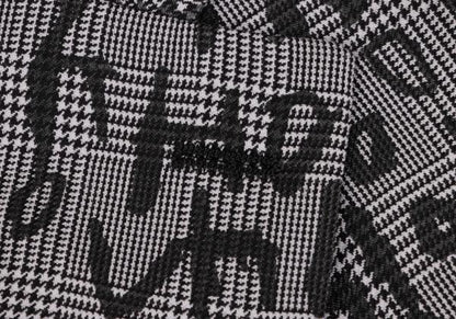COMME des GARCONS HOMME PLUS 23AW Print Grey Black Jacket Size L