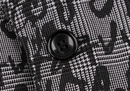 COMME des GARCONS HOMME PLUS 23AW Print Grey Black Jacket Size L