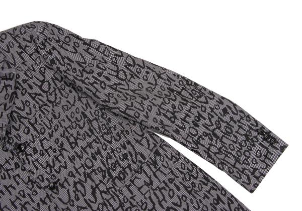 COMME des GARCONS HOMME PLUS 23AW Print Grey Black Jacket Size L