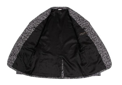 COMME des GARCONS HOMME PLUS 23AW Print Grey Black Jacket Size L