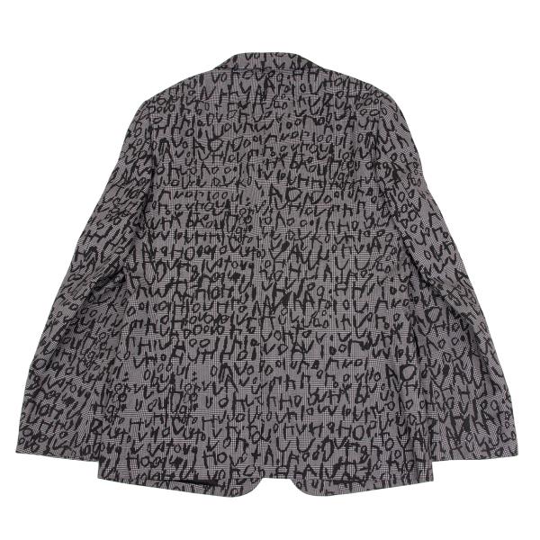 COMME des GARCONS HOMME PLUS 23AW Print Grey Black Jacket Size L