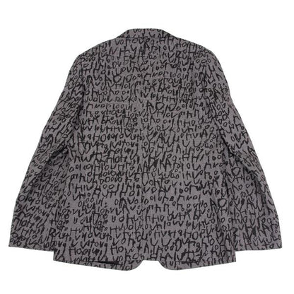 COMME des GARCONS HOMME PLUS 23AW Print Grey Black Jacket Size L