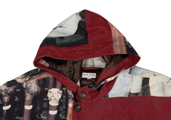 Paul Smith LONDON Transfer Print Corduroy Coat Red Size L