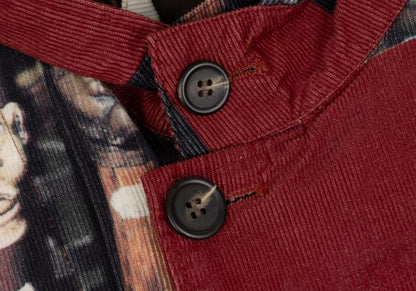 Paul Smith LONDON Transfer Print Corduroy Coat Red Size L