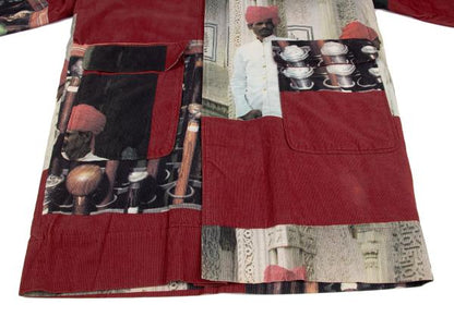 Paul Smith LONDON Transfer Print Corduroy Coat Red Size L