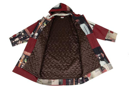 Paul Smith LONDON Transfer Print Corduroy Coat Red Size L