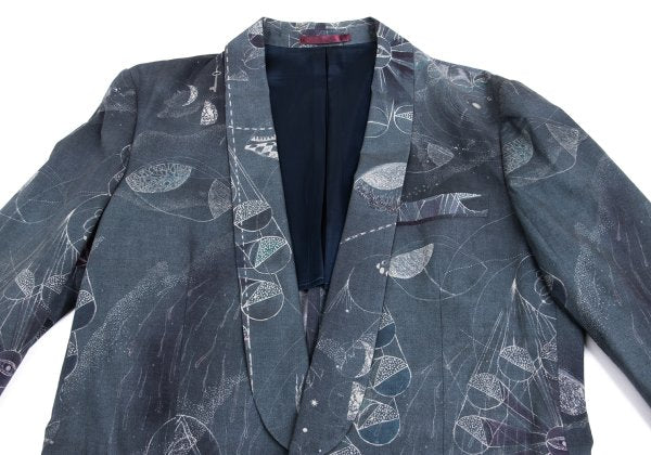 Paul Smith Astronomy Print 1-Button Jacket Blue Size XL
